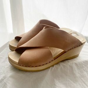 No.6 Frida Clog Mid Wedge, Pink Sand, Size 40